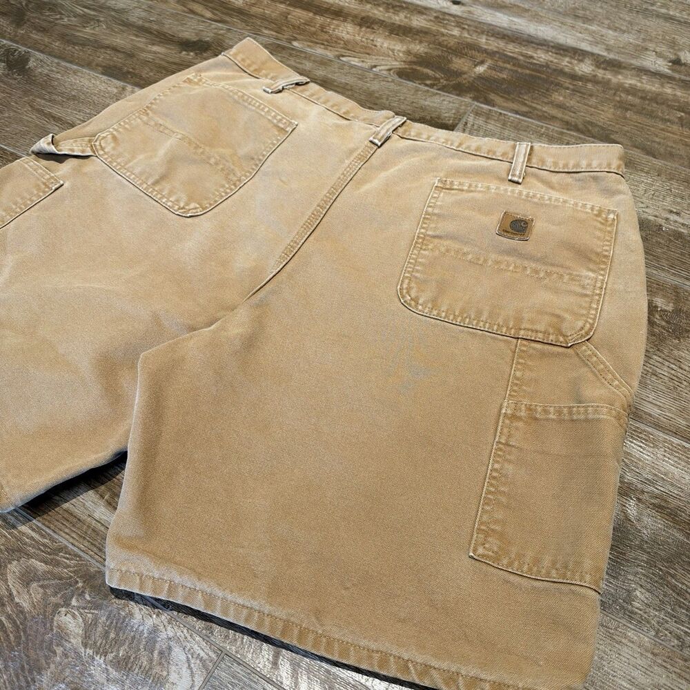 Vintage Carhartt B25 Carpenter Shorts Mens 40 Brown Duck Canvas Y2K Streetwear